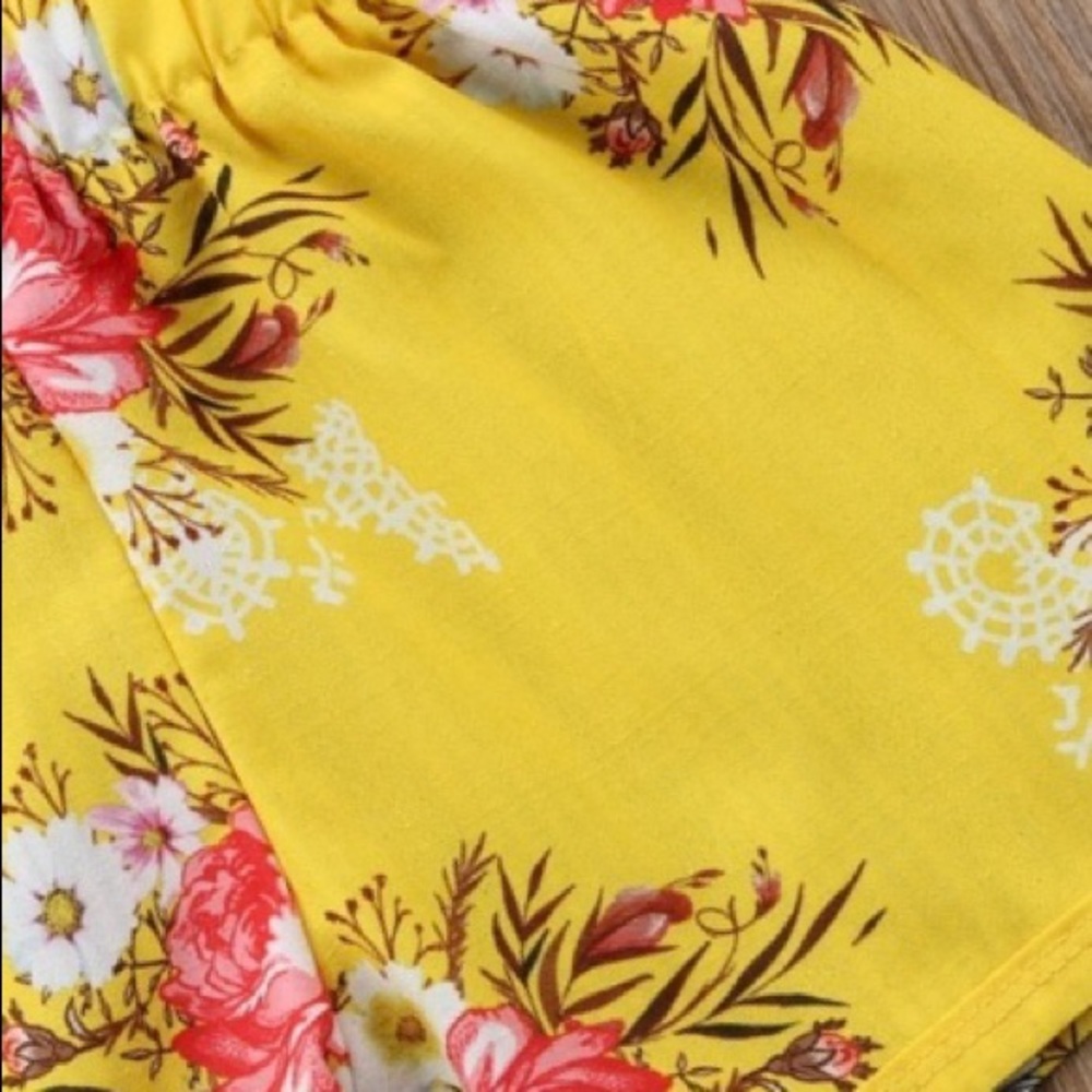 summer Toddler Kids Girls Royal Floral outfit new - Picture 5 of 8